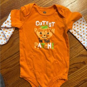 Orange Pumpkin Patch Kids One Piece